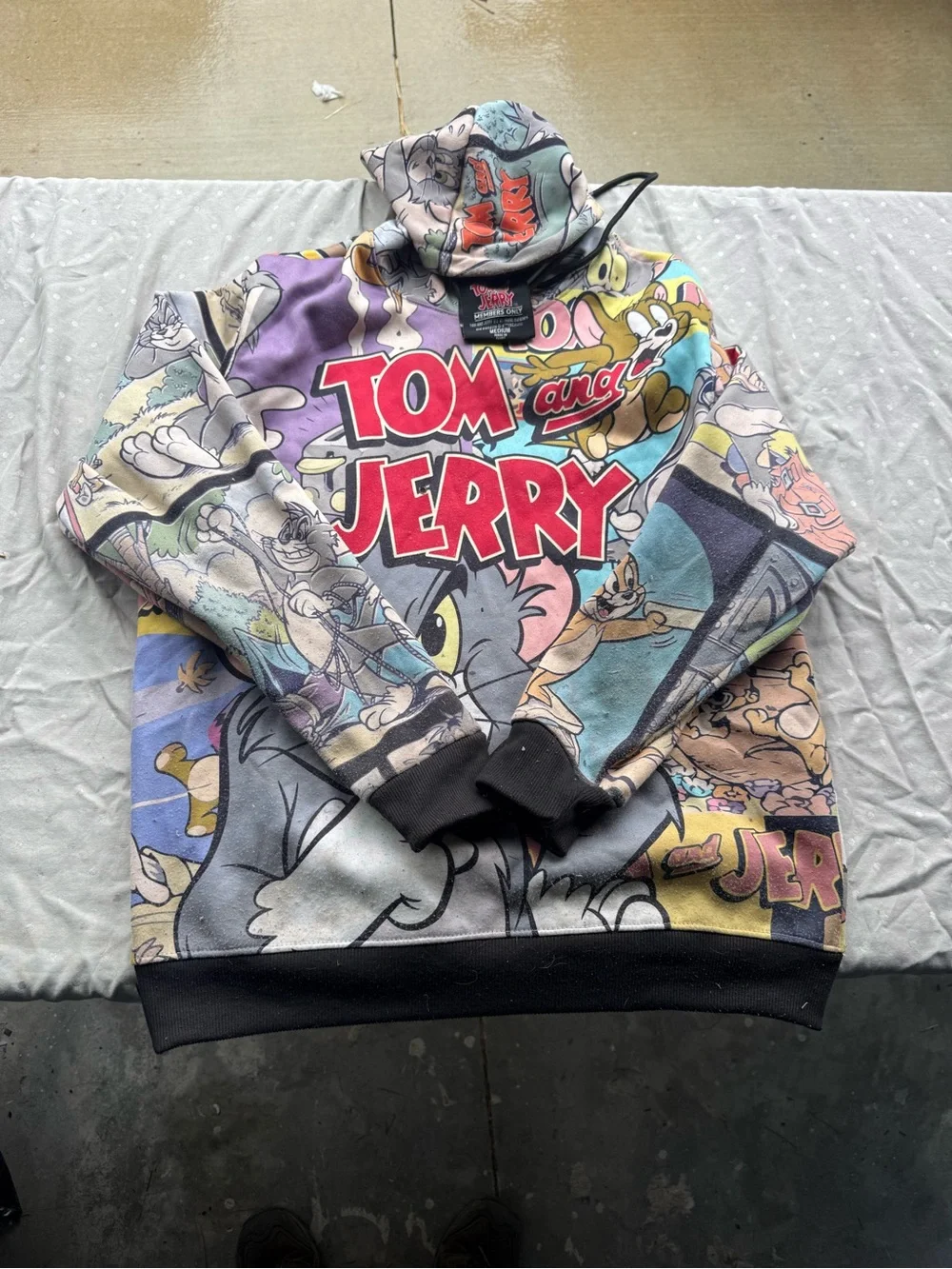 Members Only Tom and Jerry Multicolor Graphic Crewneck